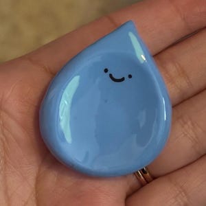 Water drop polymer clay worry stone| Desk buddies | pocket friends afbeelding 4