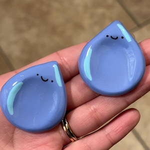 Water drop polymer clay worry stone| Desk buddies | pocket friends
