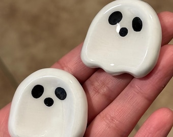 Ghost polymer clay worry stone| Desk buddies | pocket friends