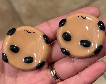 Cookie polymer clay worry stone| Desk buddies | pocket friends