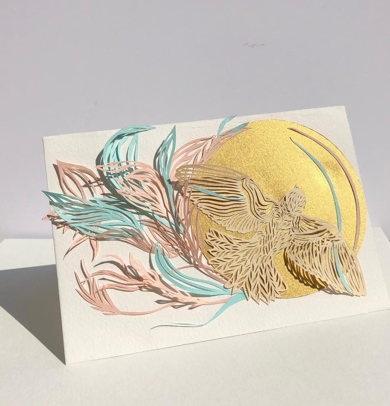 Hand Cut made to order handmade card.