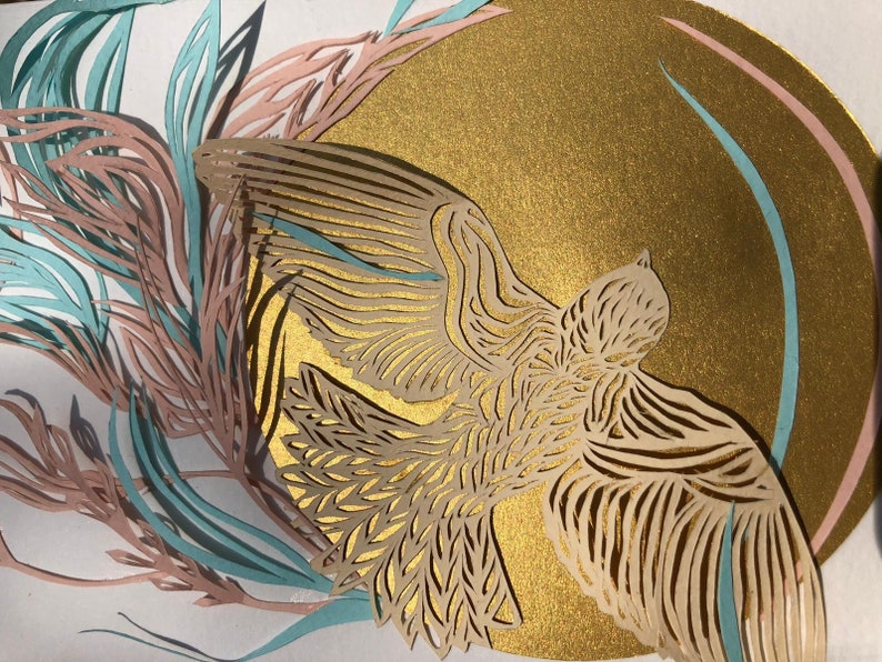 Hand Cut made to order handmade card.