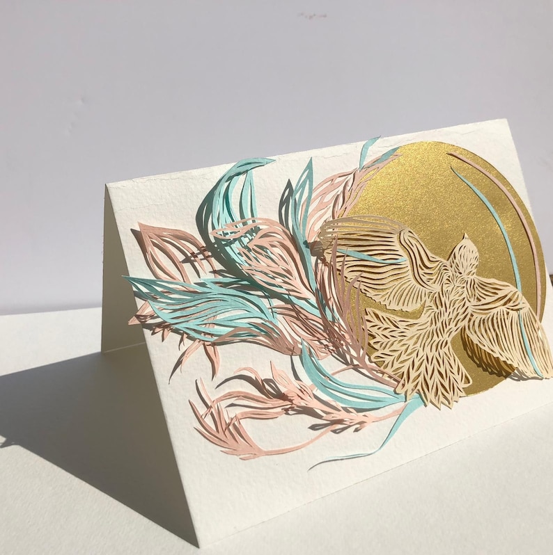Hand Cut made to order handmade card.