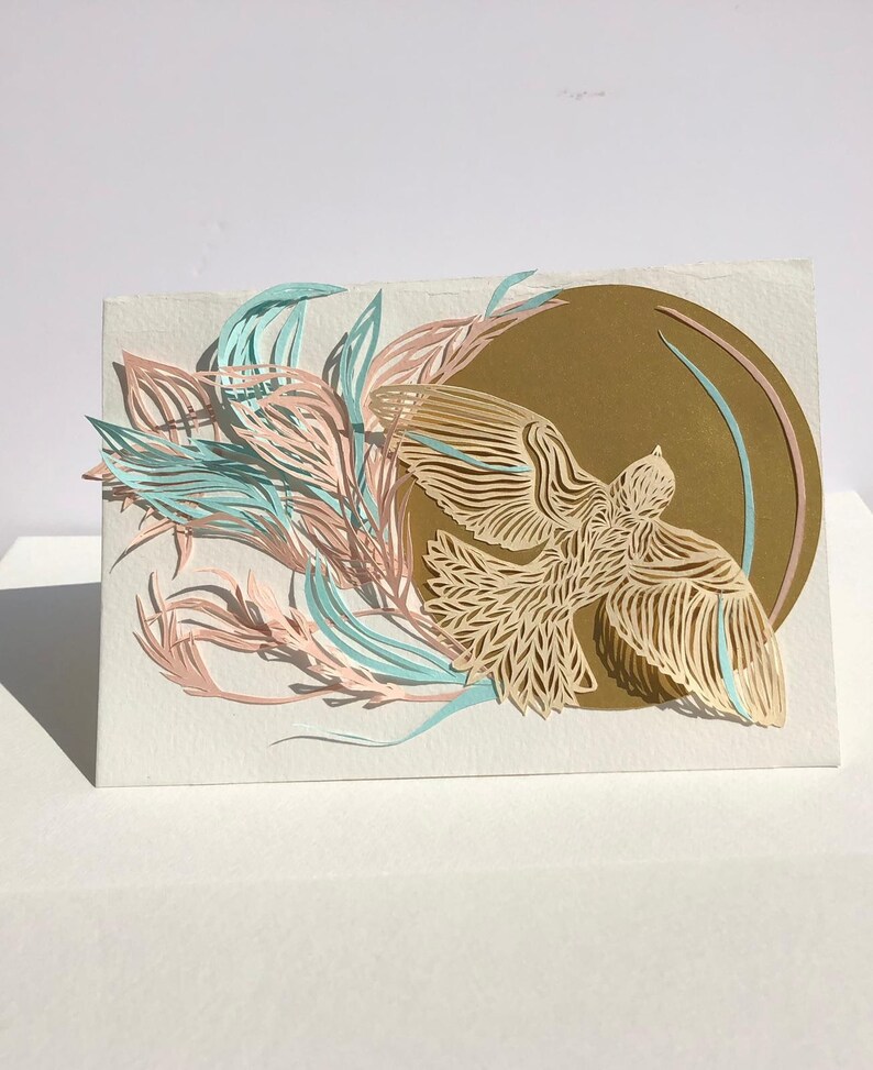 Hand Cut made to order handmade card.
