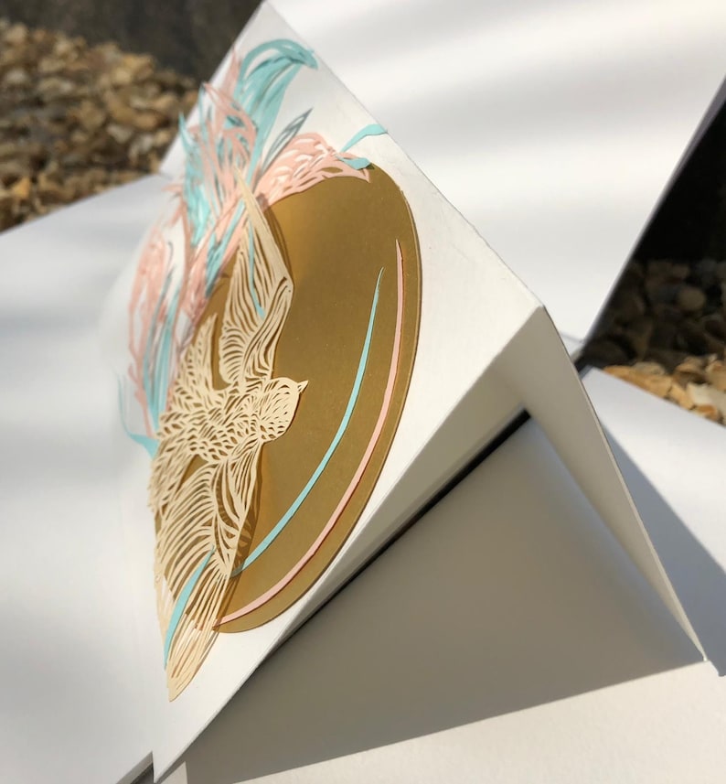 Hand Cut made to order handmade card.