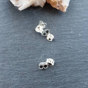 Sterling silver butterfly ear nuts - Tension earring backing .925