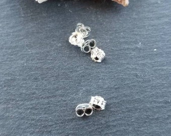 Sterling silver butterfly ear nuts - Tension earring backing .925