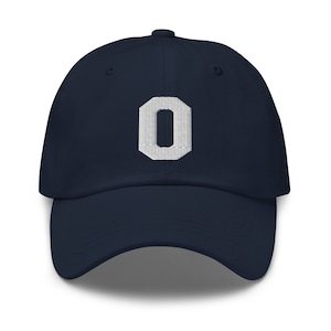 Gorra de béisbol bordada con una sola letra inicial O para hombres y mujeres, sombrero de papá, regalo personalizado para ella