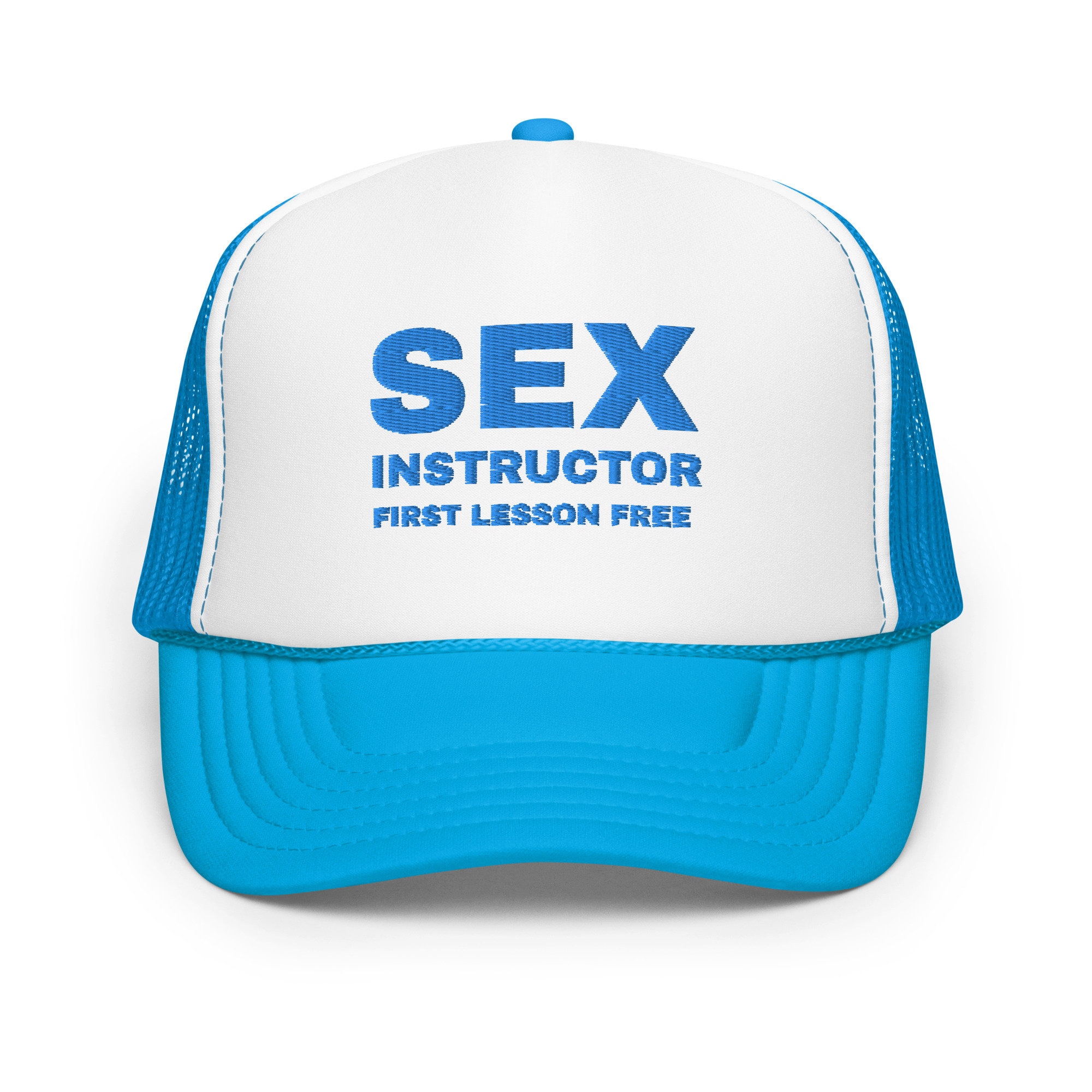帽子 SEX cap Pink free size Sex Instructor First Lesson Free Funny Trucker Hat Pink