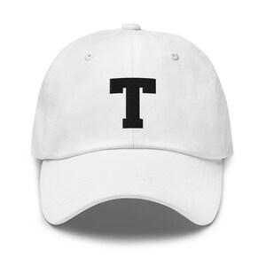 Gorra de béisbol con letra inicial T para mujeres y hombres, sombrero de papá bordado, regalo del día del padre para él