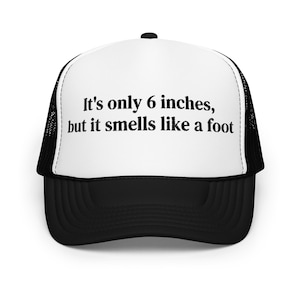 It Smells Like a Foot Funny Trucker Hat Women Explicit Dirty Sayings Adult Humor Cap Gag Gift for her