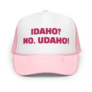 Idaho Udaho Chapéu de caminhoneiro engraçado feminino lixo inapropriado humor adulto boné mordaça presentes para ela