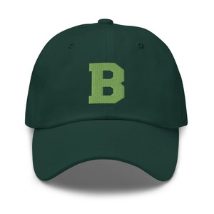 Gorra de béisbol con letra inicial B para mujeres y hombres, sombrero de papá bordado, regalo del día del padre para él