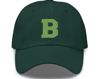 Initial Letter B Baseball Cap for Women Men Embroidered Dad Hat Father's Day Gift for him