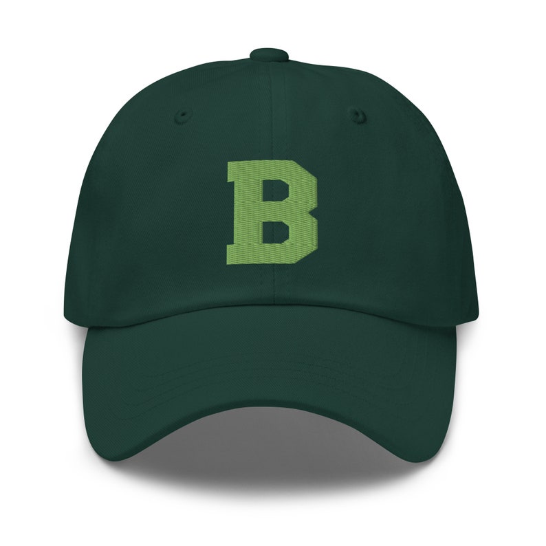 Initial Letter B Baseball Cap for Women Men Embroidered Dad Hat Father's Day Gift for him Spruce