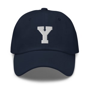 Letra inicial Y gorra de béisbol para hombres mujeres bordado alfabeto papá sombrero regalo de cumpleaños para ella