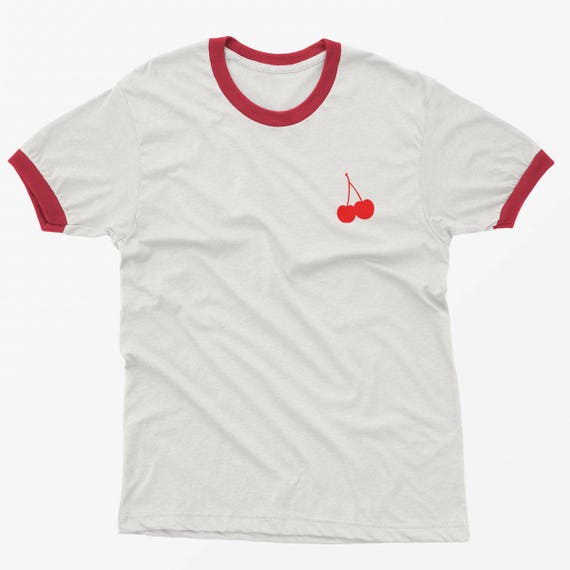 cherry color t shirt