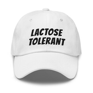 Tolerancia a la lactosa Divertido dicho Gorra de béisbol Mujeres Hombres Estética Papá Gorra Gen Z Humor Regalo para adolescentes