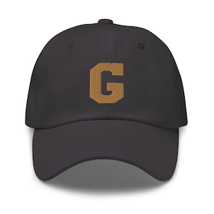 Gorra de béisbol bordada con letra única inicial G para hombres, mujeres, sombrero de papá, regalo personalizado para ella