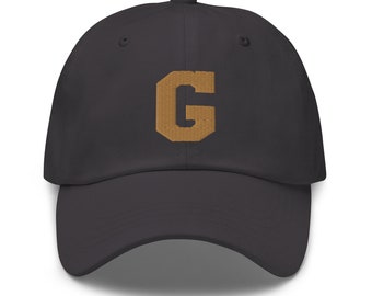 Initial Single Letter G Embroiderey Baseball Cap for Men Women Dad Hat Personalized Gift for her