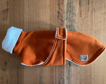 Whippet Sherpa lined T strap coat