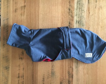 Soft shell lined (waterproof) with polar fleece whippet coat