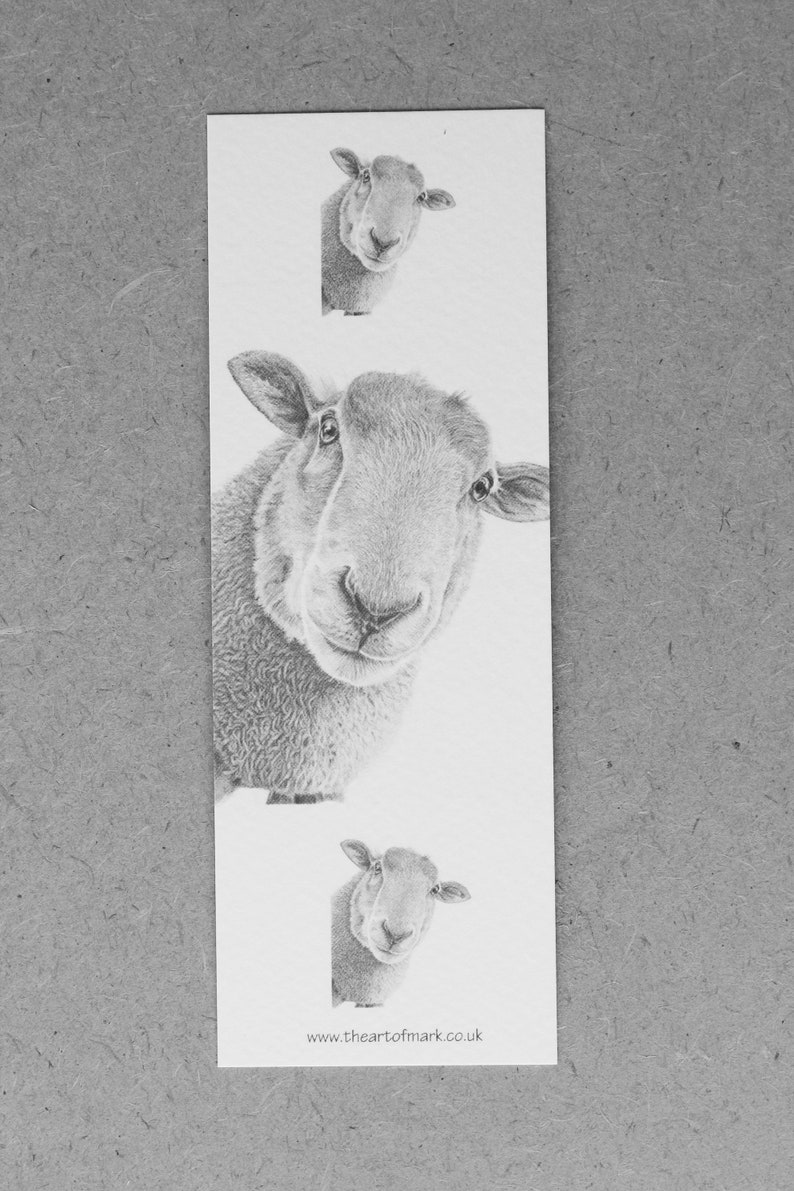 Sheep Bookmark British Farm Animal Bookmarks Pencil Etsy