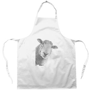 Sheep Design Apron - Farmyard Animal Art - Nature Wildlife Illustration - Kitchen Clothing - Gift For Her Him