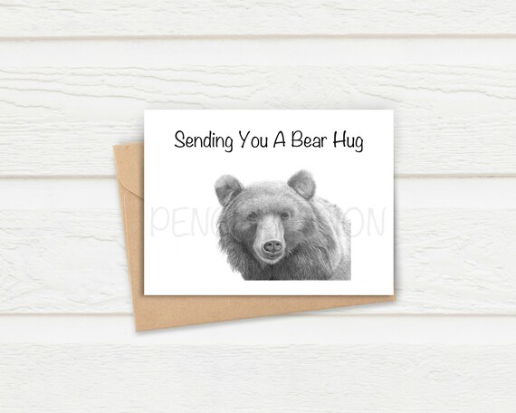 Bear Hug Carte de vœux Nouveauté Confinement Cadeau Faune 