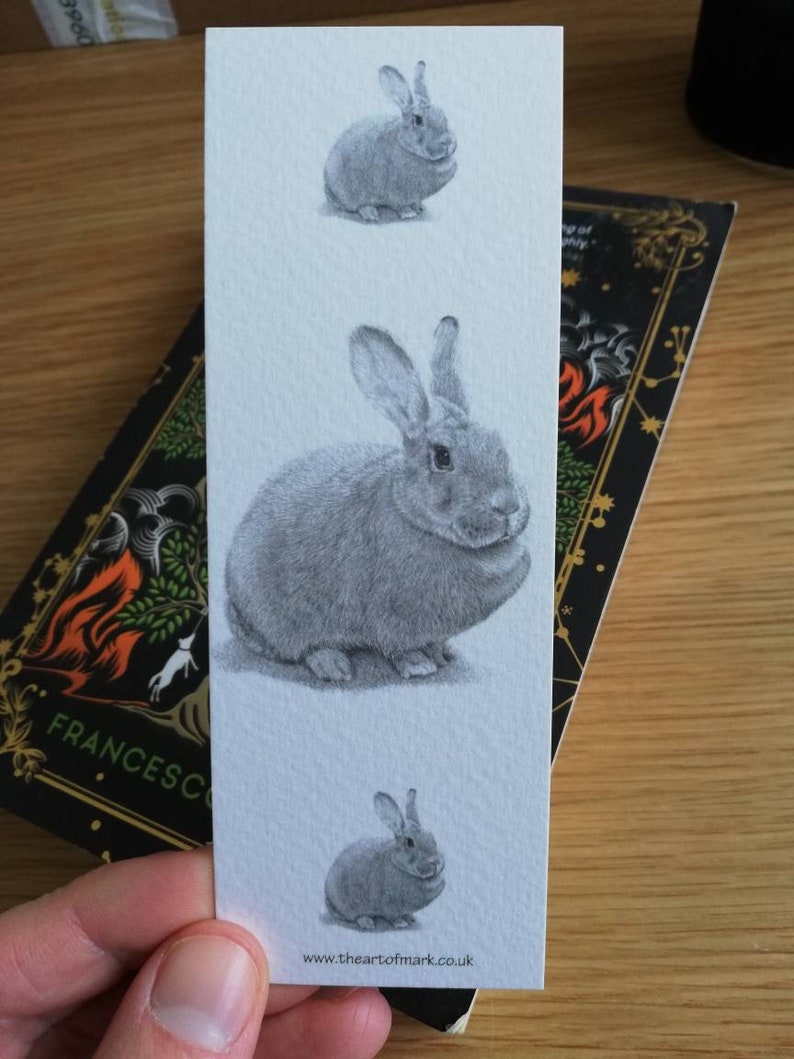 Rabbit Bookmark British Countryside Animal Bookmarks - Etsy