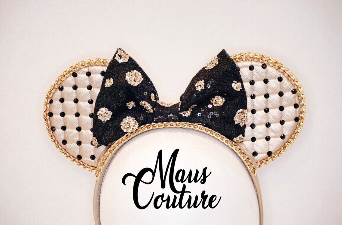 Gold Chic Minnie Ears - Etsy Gold Chic Minnie Ears - Etsy