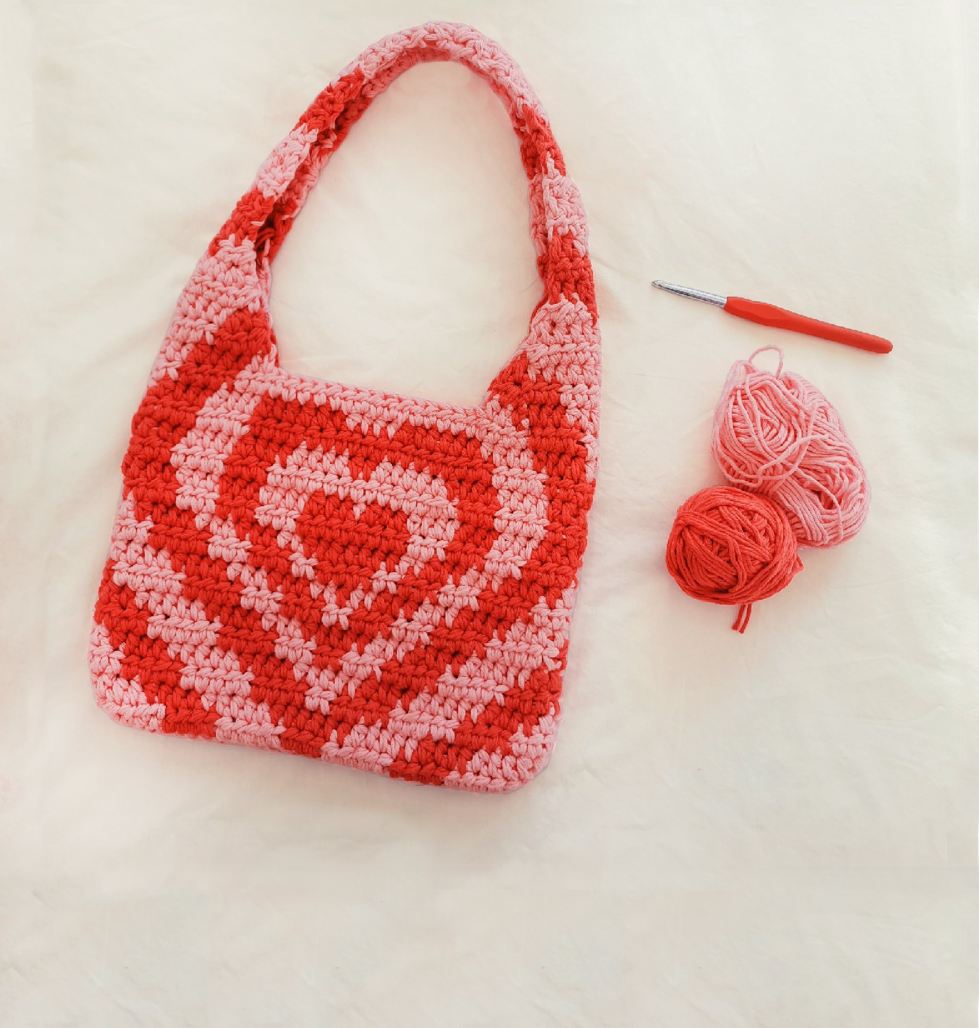Crochet Powerpuff bag, Crochet Powerpuff bag ထိုးနည်း Poly yarn 18ply  တစ်ရောင်ကို 100g စီနဲ့ 200g ကုန်ပါ