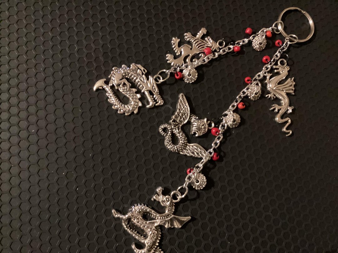 Dangle Chain Keychain Dragon Dangle Keychain - Etsy