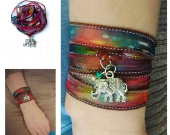 Elefanten-Seidenarmband