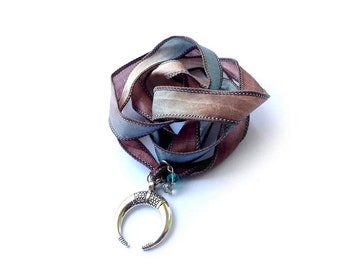 Believe silk ribbon bracelet