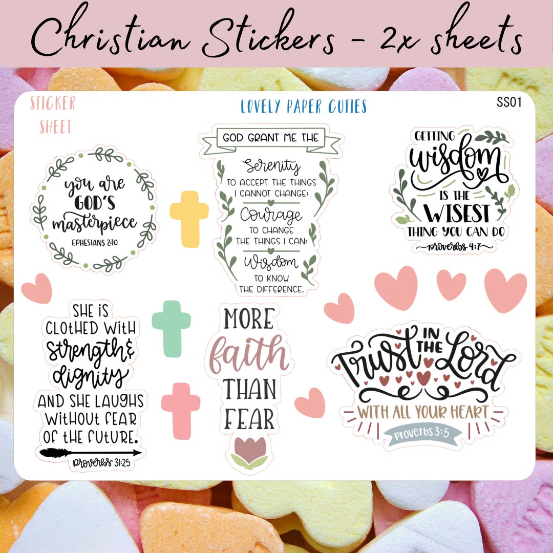Christian Stickers for Women Series 1 (10-Sheet)