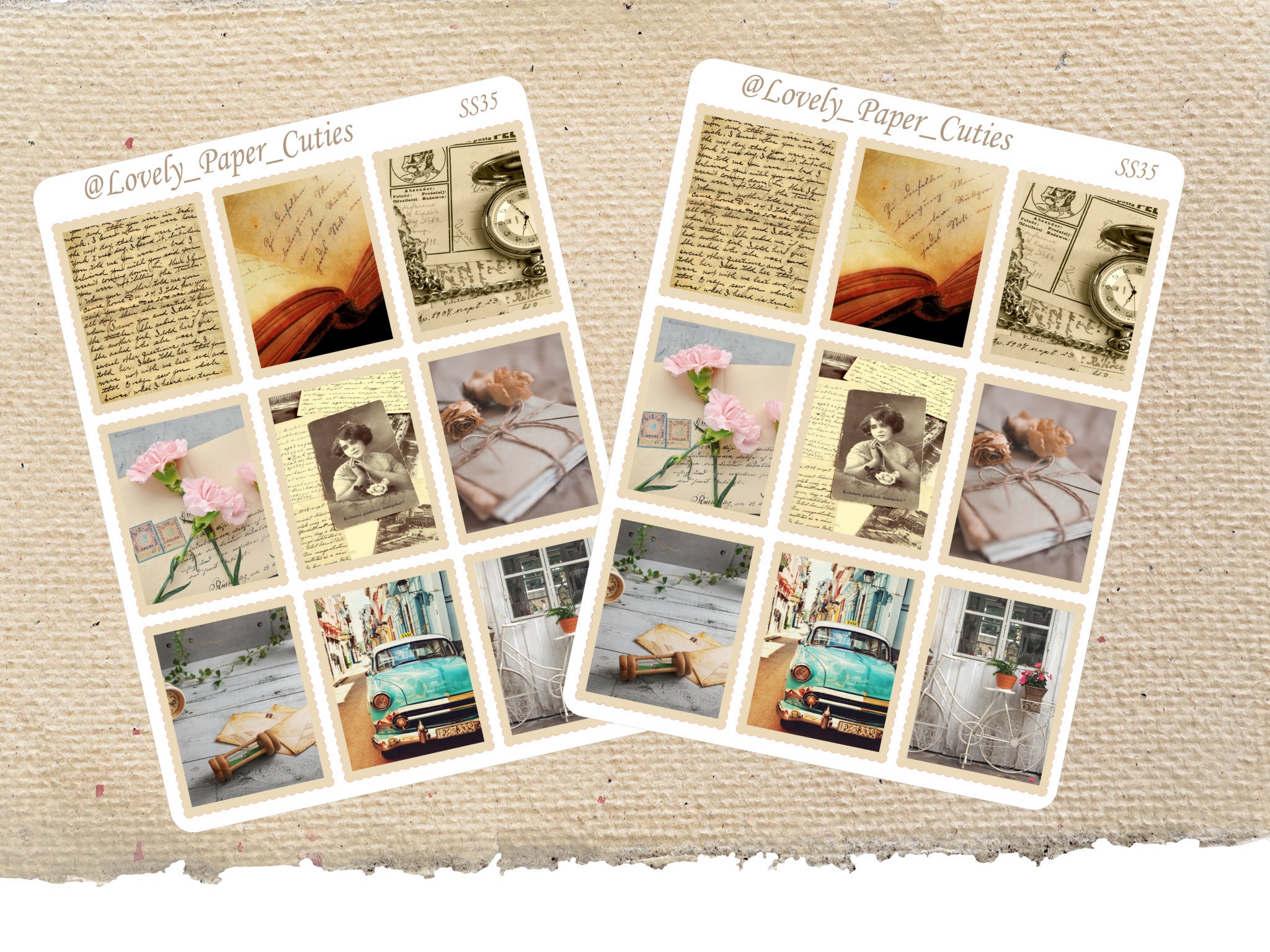 Retro Market DIY Stamp Stickers - 30pcs – CHL-STORE