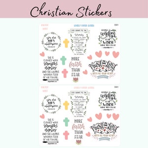 2 X Sticker Sheets Christian Stickers Bible Journal Stickers Bible ...