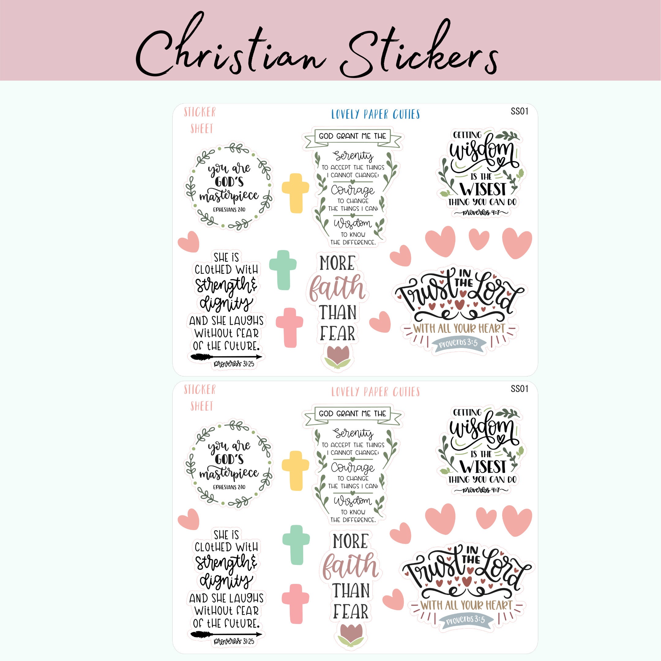 Christian Stickers Bible Journal stickers Bible journal Etsy