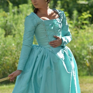 18th Century Dress Eliza Schuyler Dress; Hamilton Costume; Marie Antoinette Gown; Queen Charlotte Dress; Colonial Gown; Reenactment Dress