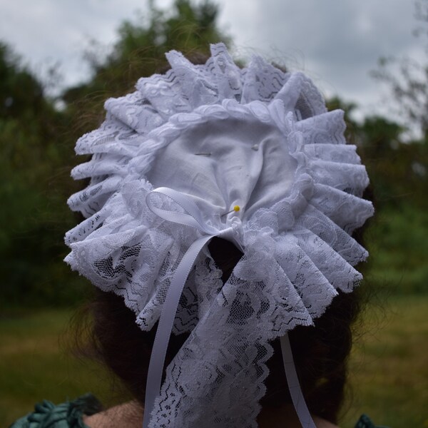 Pinner Cap; Georgian Pinner Cap; Colonial Cap; 18th Century Cap; 18th Century Pinner Cap; Marie Antoinette Hat; Queen Charlotte Headdress
