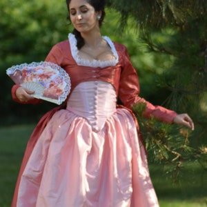 Robe a L'anglaise Dress; Marie Antoinette Dress; Angelica Schuyler Cosplay; Queen Charlotte Dress; 18th Century Ball Gown; Cut Away Dress