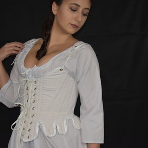 Corset; 18th Century Stay; Historical Corset; Historical Stay; Stays; Corset; White Corset