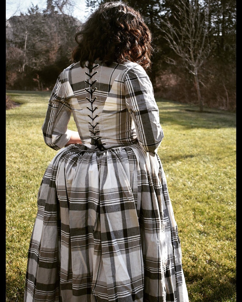 Tartan 18th Century Skirt Plaid Petticoat 1700s Skirt Marie Antoinette Scottish Historical Skirt Renaissance Costume SKIRT ONLY image 5