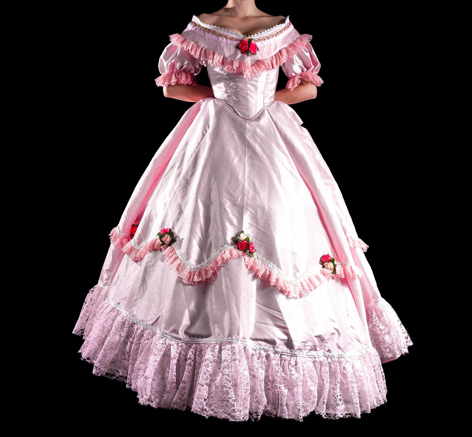 open lace back dress Amazon.com: LoliMiss Gone with The Wind Dress Scarlett O'hara Costume Civil  War Gown (XS, Green) : Clothing, Shoes & Jewelry