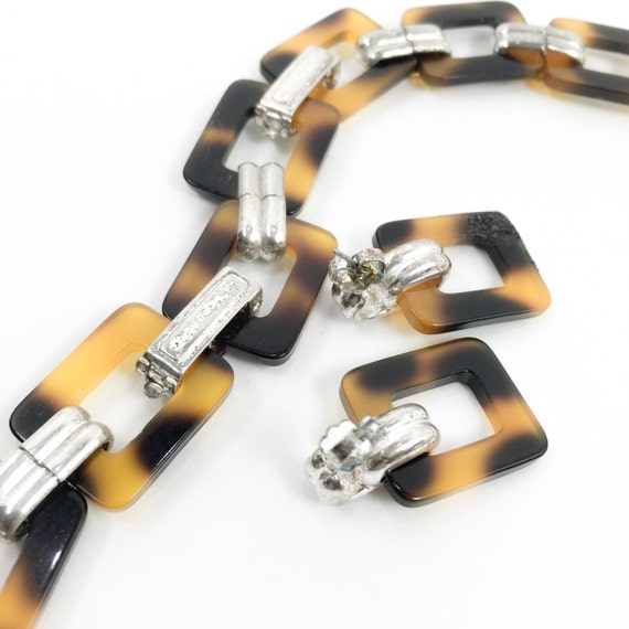 Vintage Lightweight Rectangular Tortoiseshell Luc… - image 3