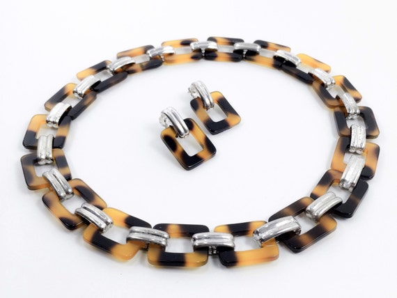 Vintage Lightweight Rectangular Tortoiseshell Luc… - image 1