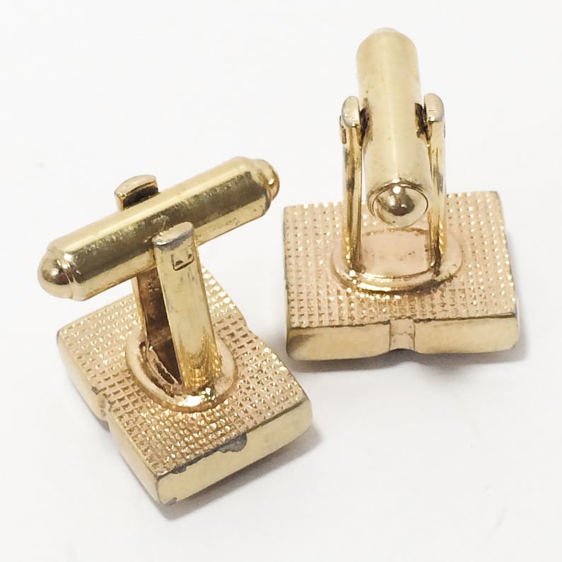 Vintage HICKOK Cufflinks. Intaglios Black Onyx Gild Plated. Etsy