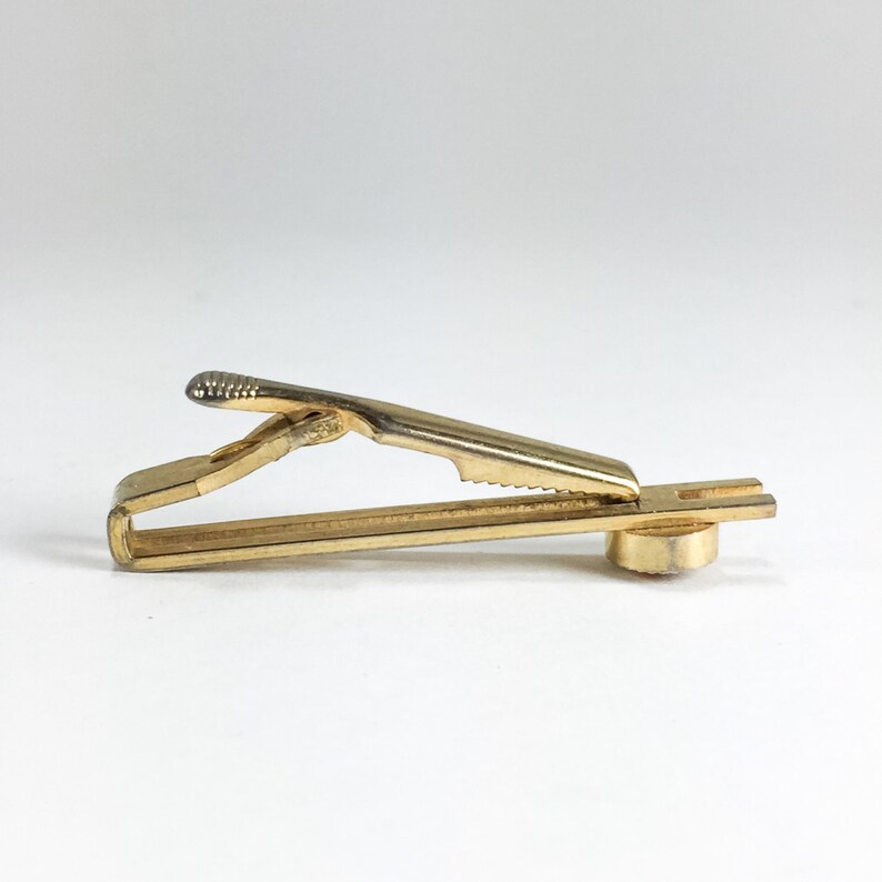 Vintage Tie Bar Clip Gold Plate With Rainbow Watermelon Etsy