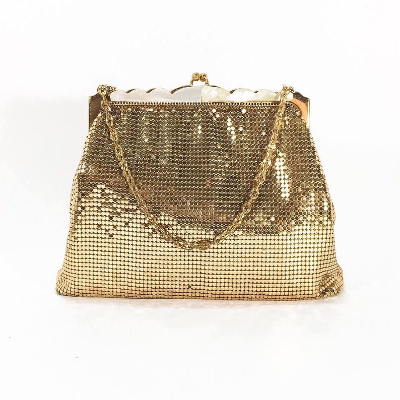 Vintage Signed Whiting & Davis Gold Alumesh Purse Handbag - Etsy